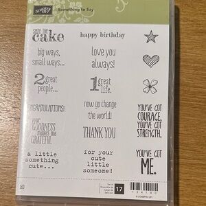 Stampin' Up! 'Something to Say' Stamp Set
